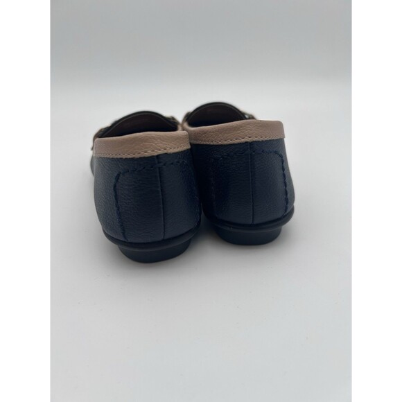 Aerosoles Manuscript Womens 6 Blue Tan Loafers Buckle Comfort Shoes - Picture 6 of 8